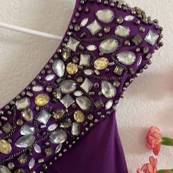 Bebe Cocktail Dress 💜 Size XS-S - Picture 2 of 12